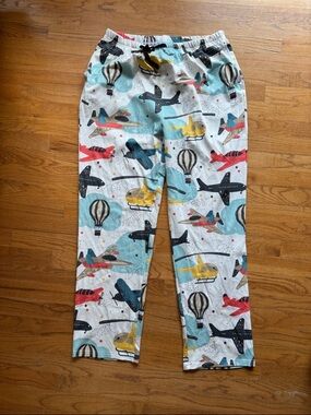 NWT Feifeiyu Men’s Airplane & Hot Air Balloon Pajama Pants size XXL